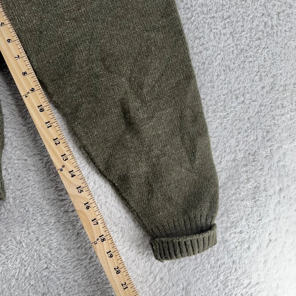 Vintage‎ LL Bean High Trek Sweater Mens Large Green Wool Blend Pullover USA 90s